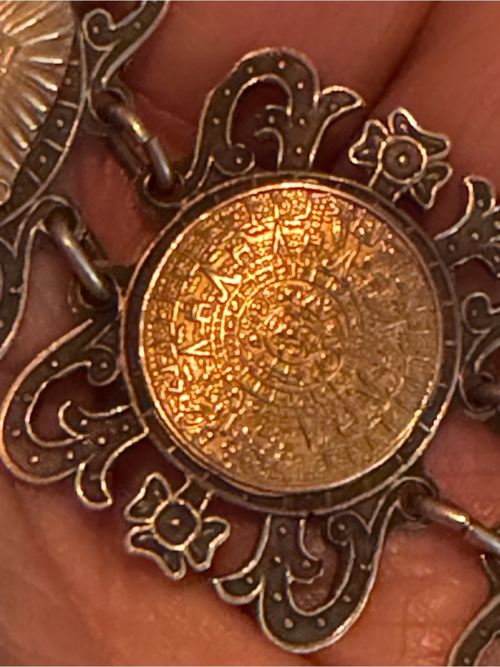 Vintage Mexican Taxco Panel Bracelet - Picture 5 of 12